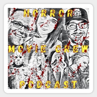 Horror Movie Crew Podcast Blood Splatter Sticker